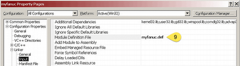 Define module definition file