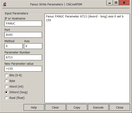 Write parameter 6713