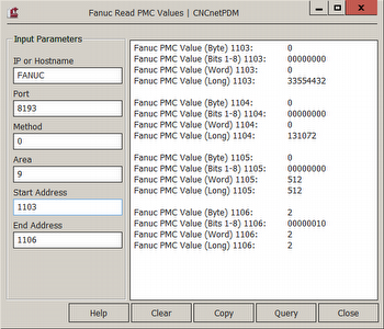 FanucPMCGui: Read PMC data