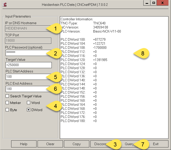 Read Heidenhain TNC PLC Data