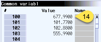 Mitsubishi CNC Common variables