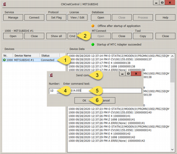 Set new value for common variable 100 with CNCnetControl