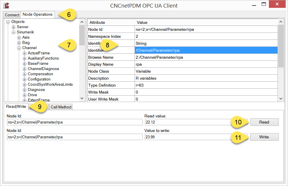 Read/Write from/to OPC UA Server