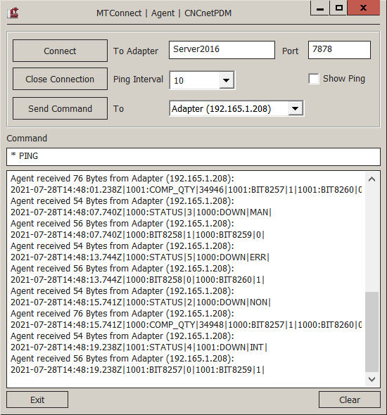 LOGO PLC MTConnect adapter output from 2 devices