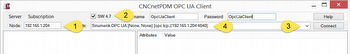 Connect CNCnetPDM OPC UA client