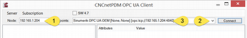 Connect CNCnetPDM OPC UA Client