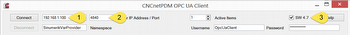 Connect CNCnetPDM OPC UA Simple Client