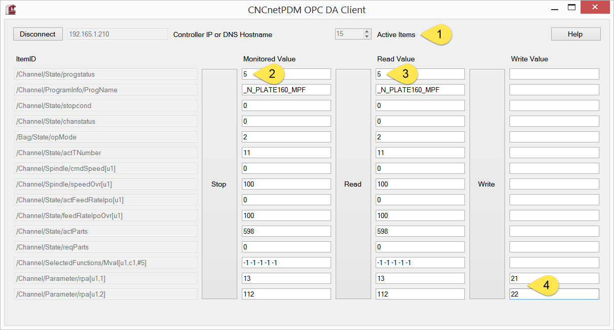 Sinumerik 840D OPC DA Client