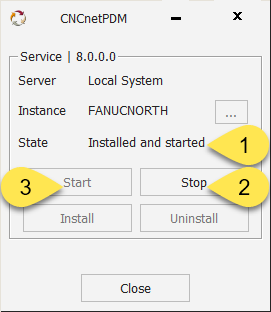 Manage service (CNCnetControl)