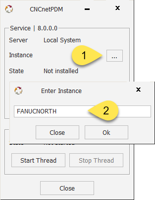 Setup of an instance