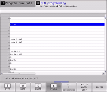 Heidenhain PLC String Table (TNC 640)