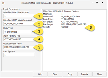 Copy NC-Program from PC to Mitsubishi CNC