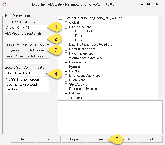 Heidenhain PLC Data & Machine Parameters (Connect)