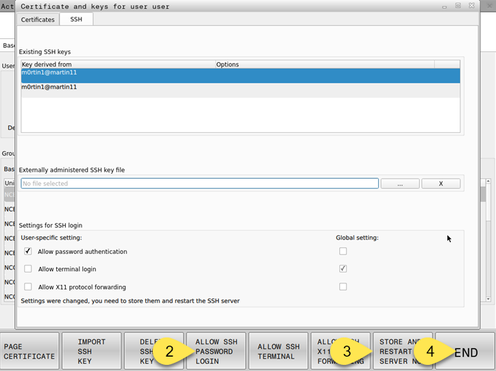 Enable SSH password authentication